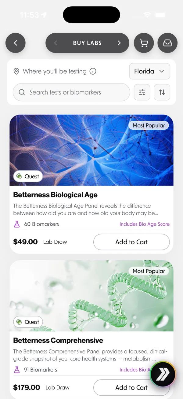 Buy labs list with panels and prices